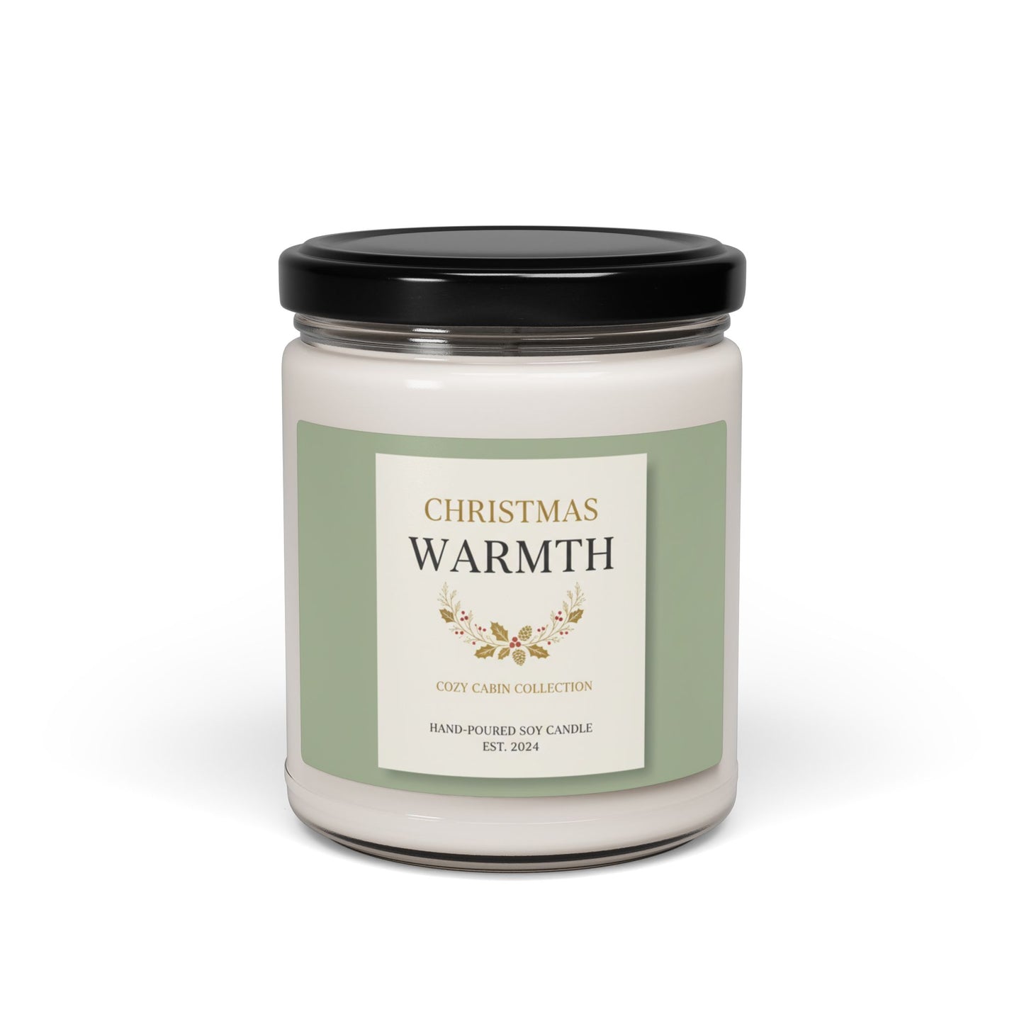 Candela profumata di soia Christmas Warmth - Barattolo per aromaterapia natalizia da 9 once