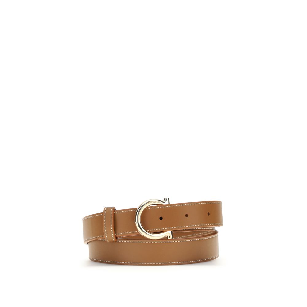 Beige Calf Leather Bos Taurus Regular Belt