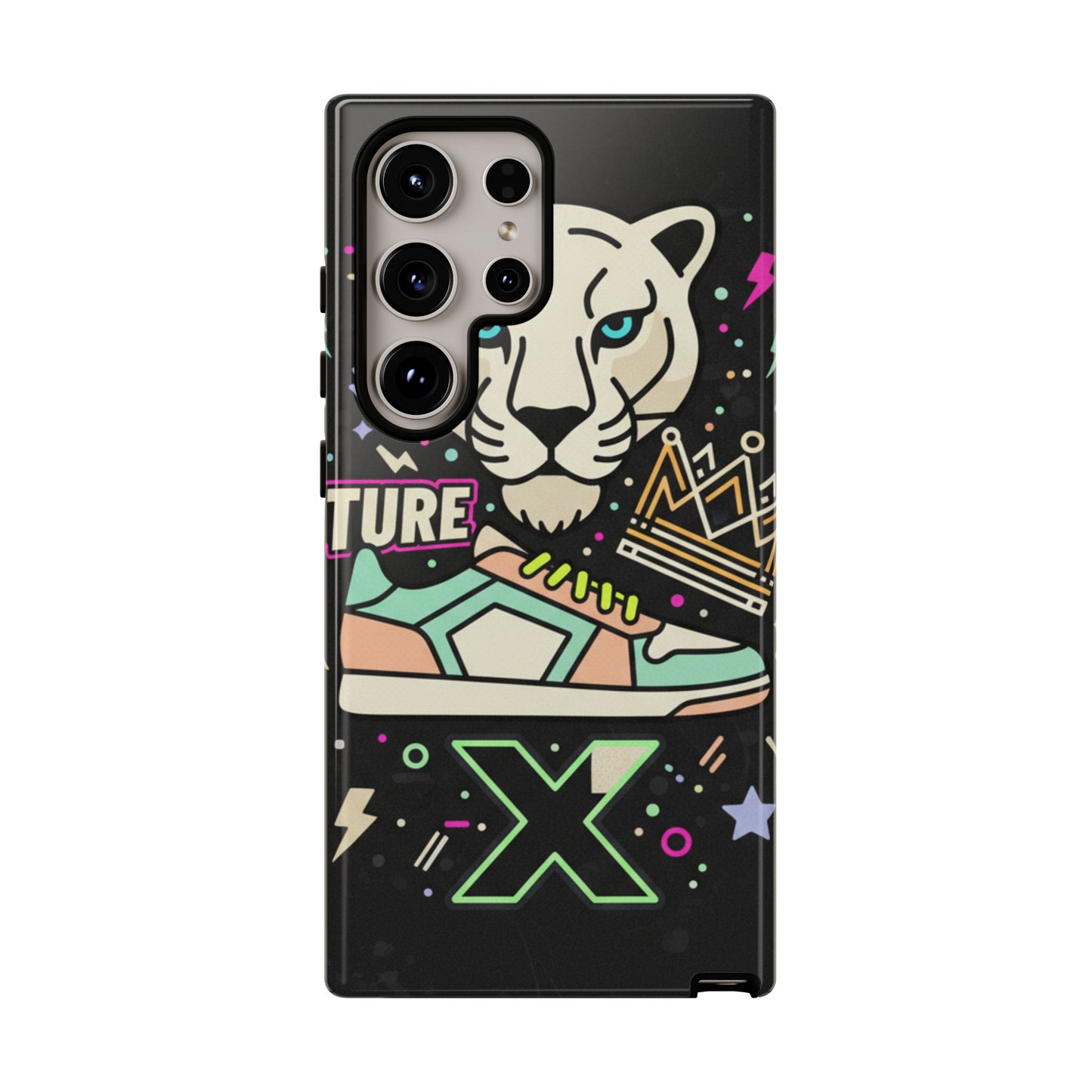 Coque de téléphone rétro Puma et baskets — Coque de protection graphique « Futur »