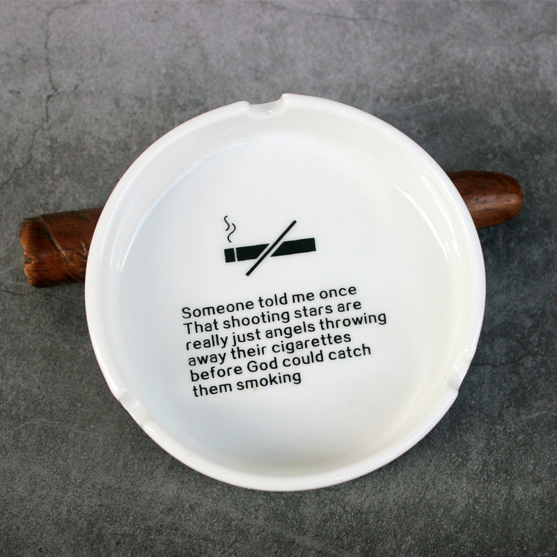 Round ceramic ashtray
