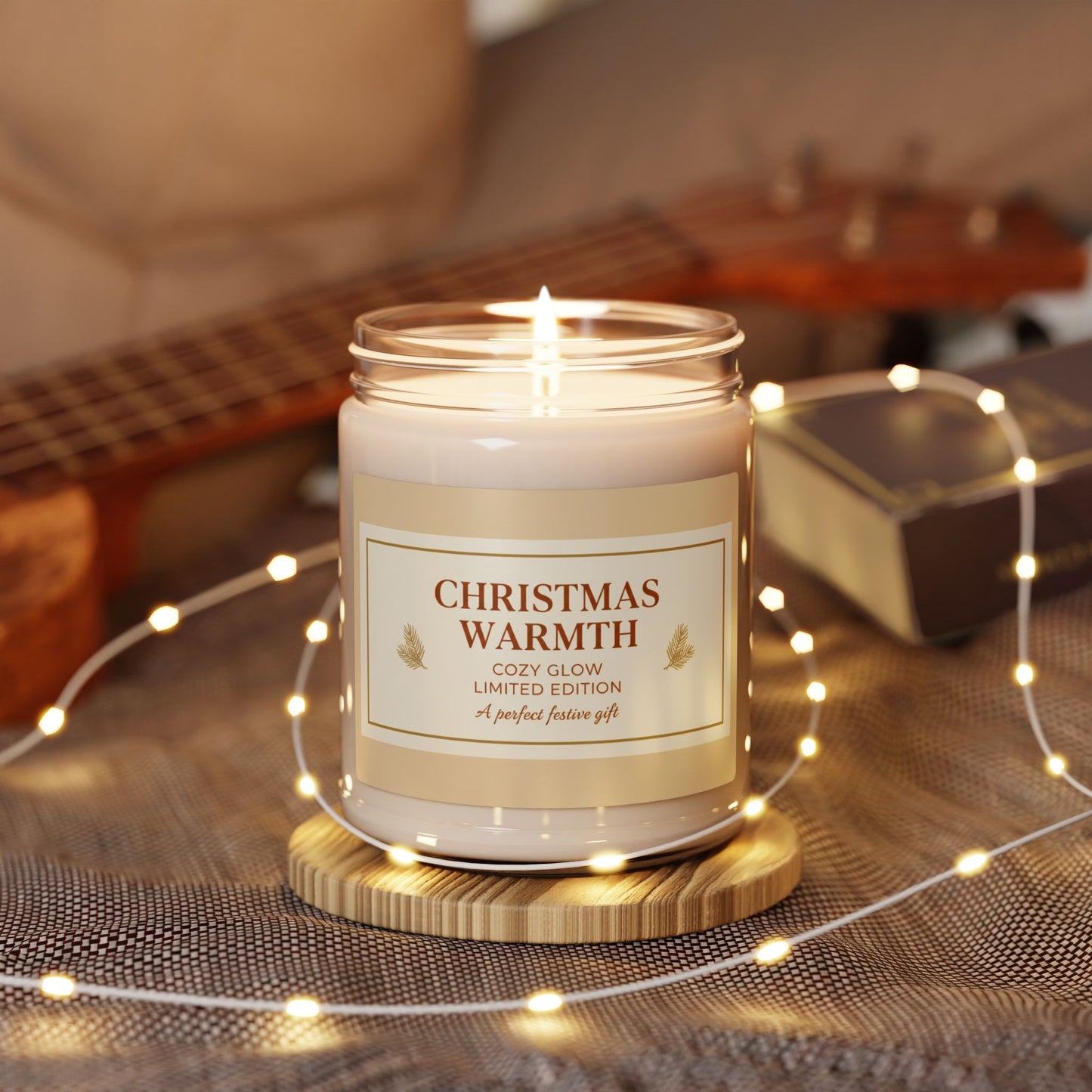 Candela profumata di soia Christmas Warmth da 9 once — Candela natalizia Cozy Glow
