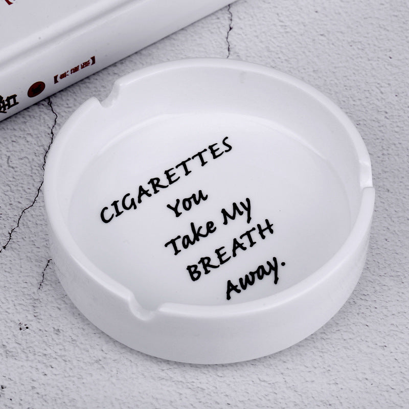 Round ceramic ashtray