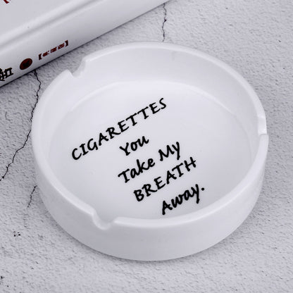 Round ceramic ashtray