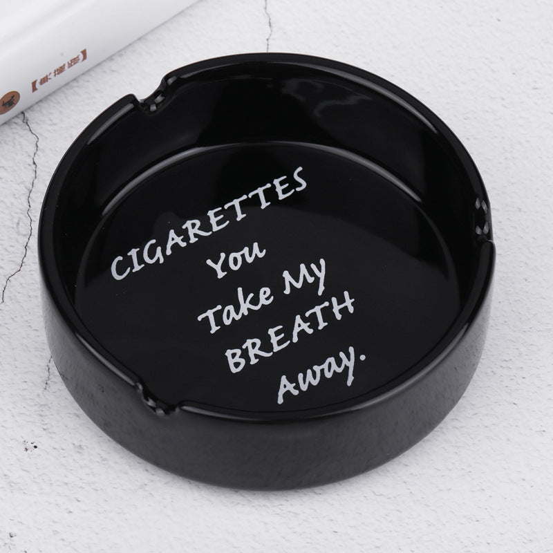 Round ceramic ashtray