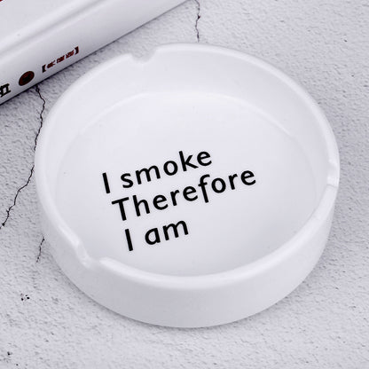 Round ceramic ashtray