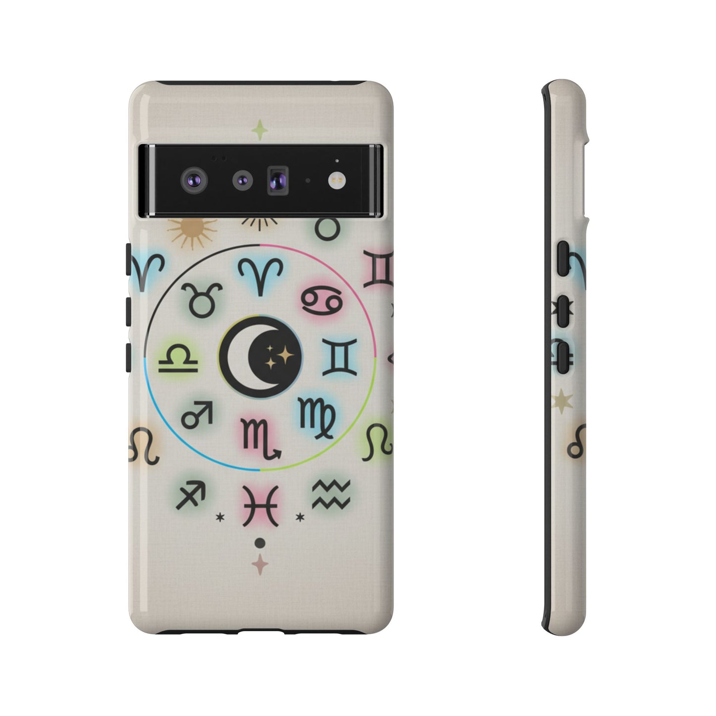 Coque de téléphone Astrologie — Motif Croissant de Lune et Constellation d'Étoiles