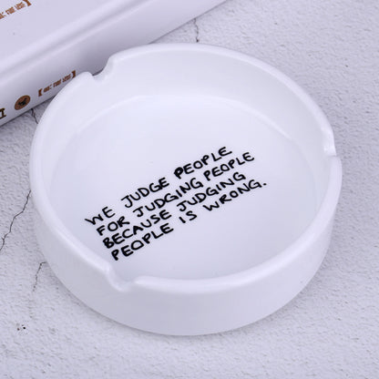 Round ceramic ashtray