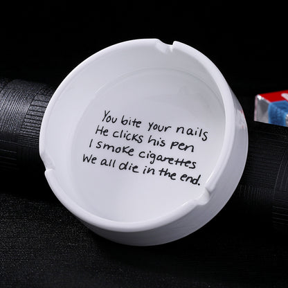 Round ceramic ashtray