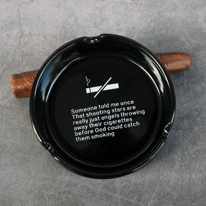 Round ceramic ashtray