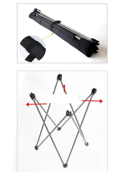 Tavolo pieghevole da campeggio all'aperto