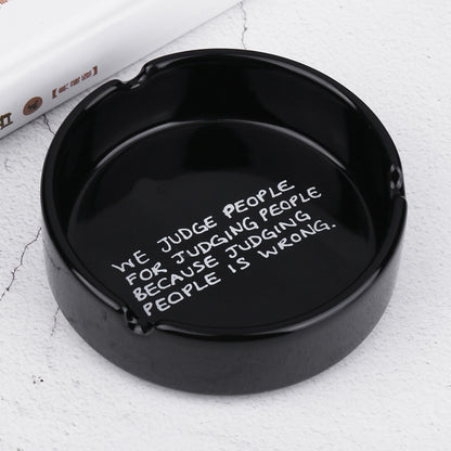 Round ceramic ashtray