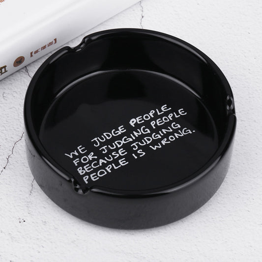 Round ceramic ashtray