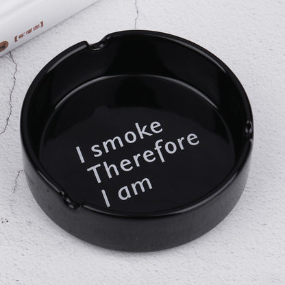 Round ceramic ashtray